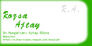 rozsa ajtay business card