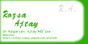 rozsa ajtay business card